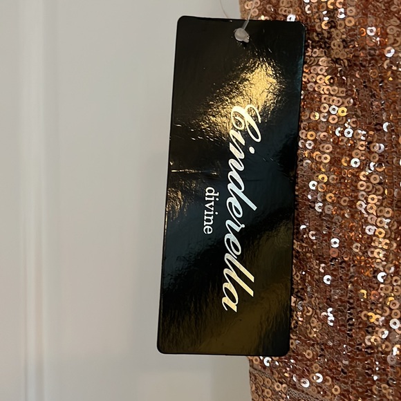 Cinderella Divine NWT CH182 Rose Gold Formal Gown size Small - Picture 11 of 14